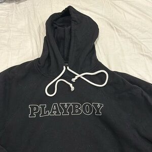 Playboy - Black T-Shirt Hoodie - Size Medium
